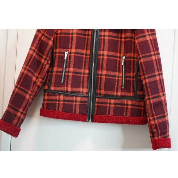 JouJou Premium Outerwear Tartan Plaid Jacket Size M - Picture 4 of 9